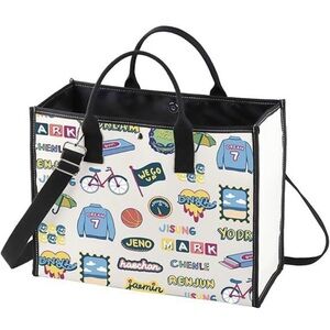 NWOT Colorful Graphic Tote Bag